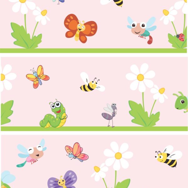 Bugs and Flowers Border