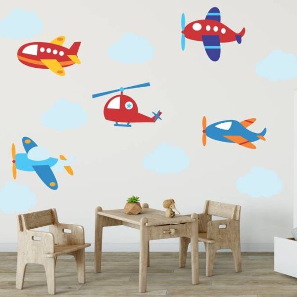 Helicopter; Planes and Clouds