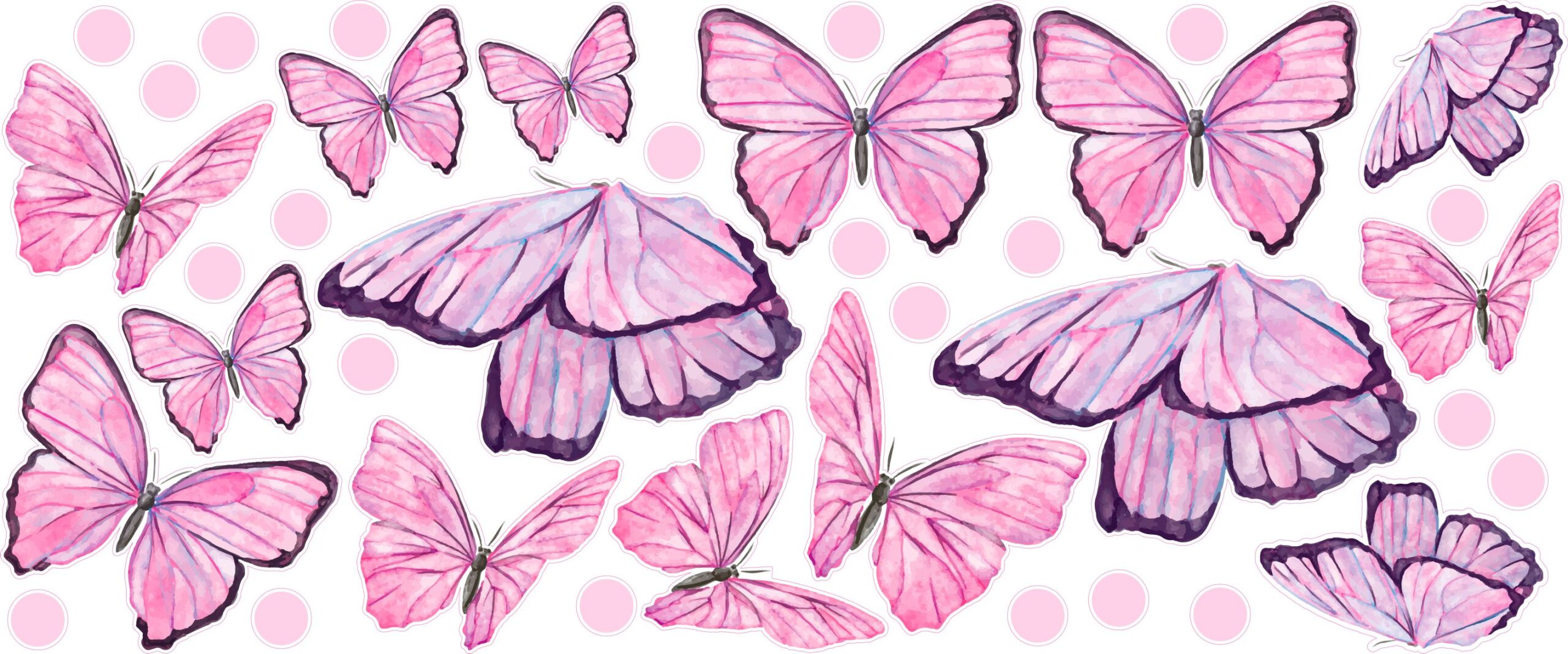 Pink & Purple Butterflies - Image 2