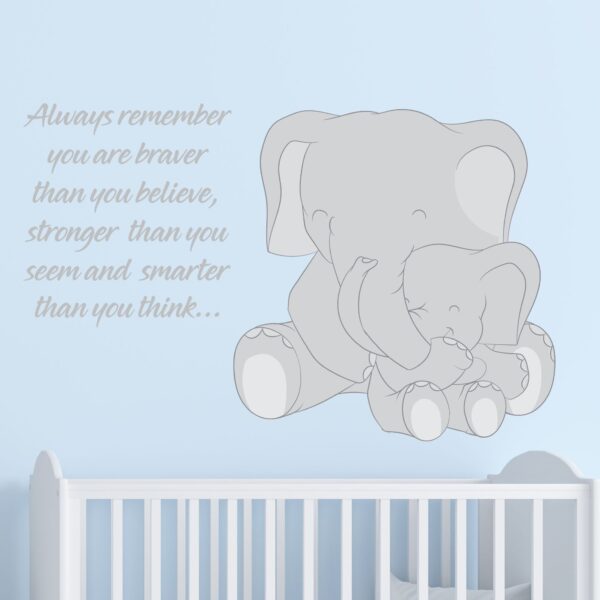 Mom & Baby Elephant Quote