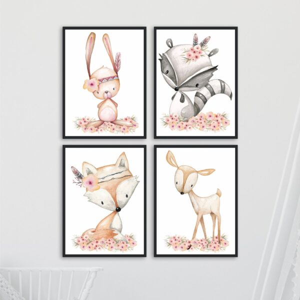 Forest Friends in Pink Set