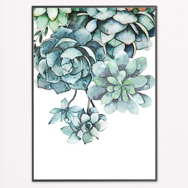 Watercolour Succulent I