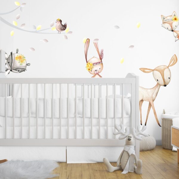 Forest Friends Peeping in Yellow