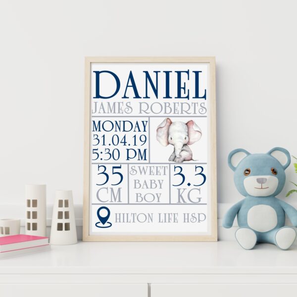 Birth Stats Chart Elephant