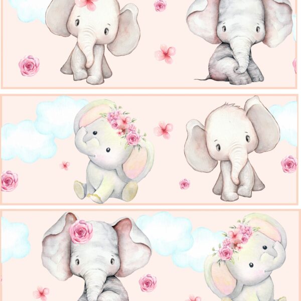 Cute Elephant Border