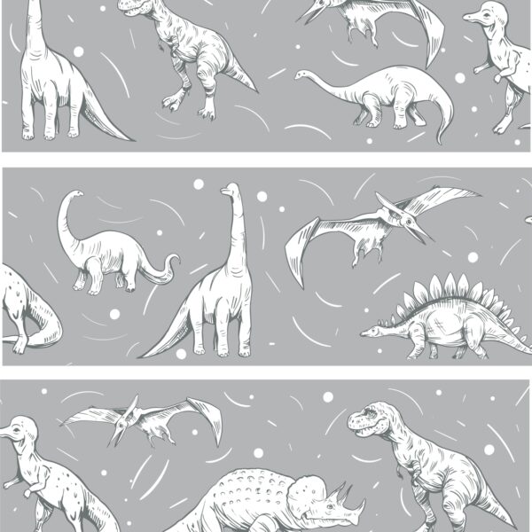 Grey Dino Border