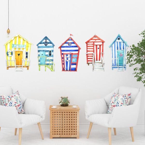Watercolour Beach Huts