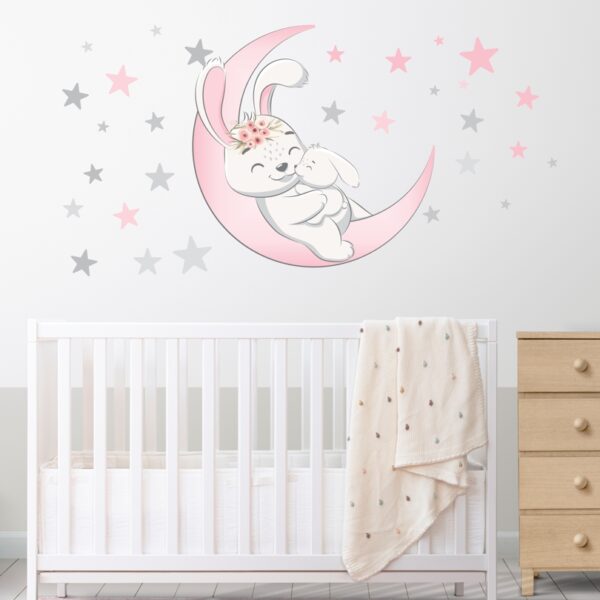 Girlie Bunny on a Moon