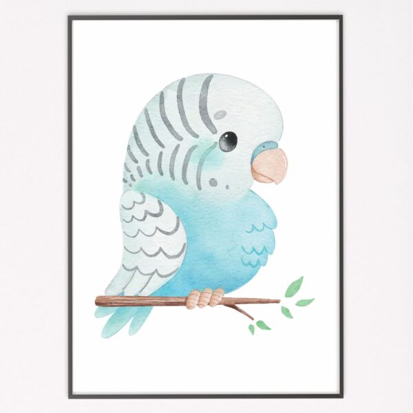 Watercolour Birds Budgie
