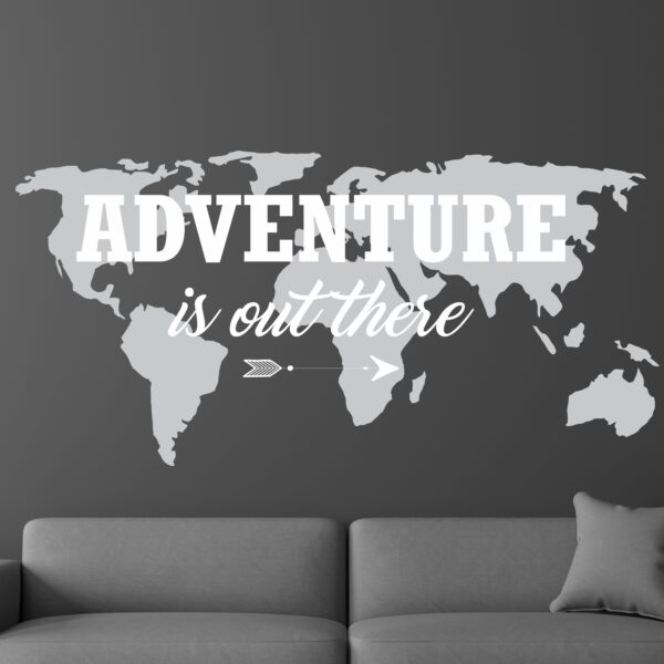 Adventure is Out There Quote & Map