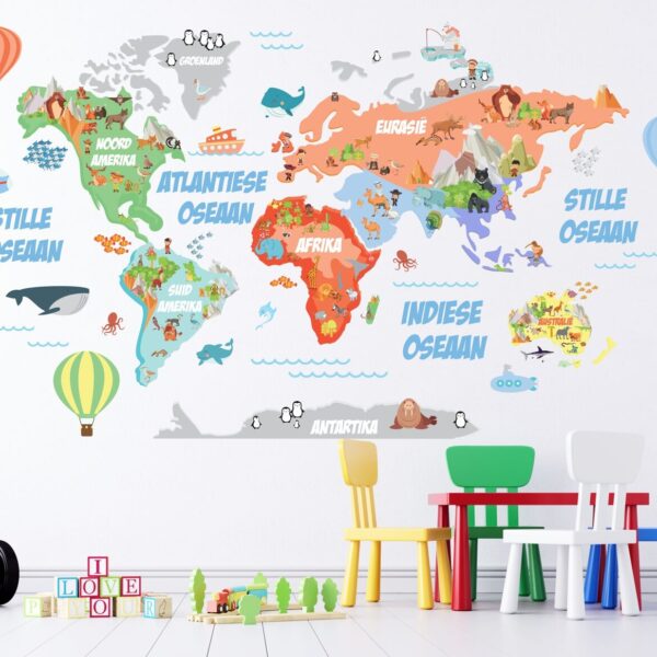 Afrikaans Kids World Map