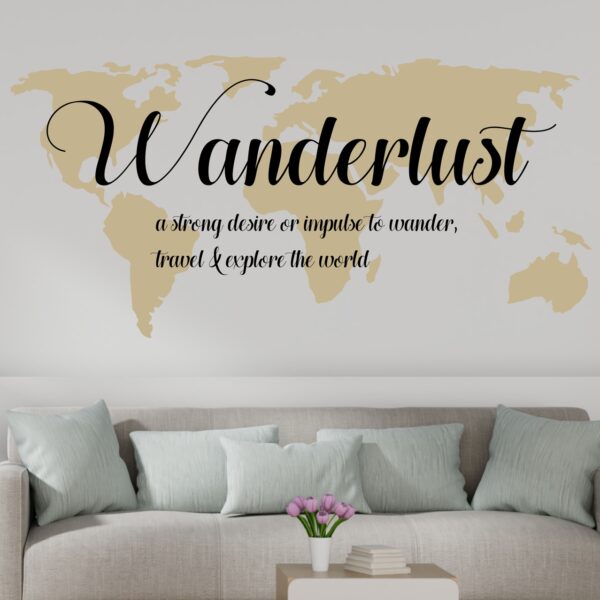 Wanderlust Quote & Map