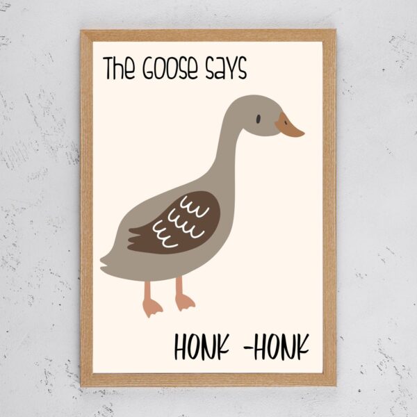 Farm Animals & Quote - Goose