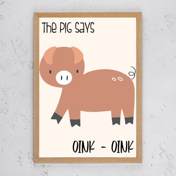 Farm Animals & Quote - Pig