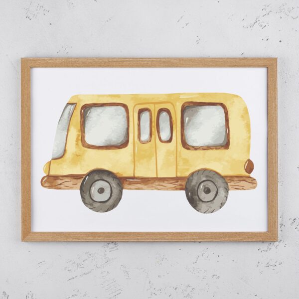 Retro Watercolour Bus