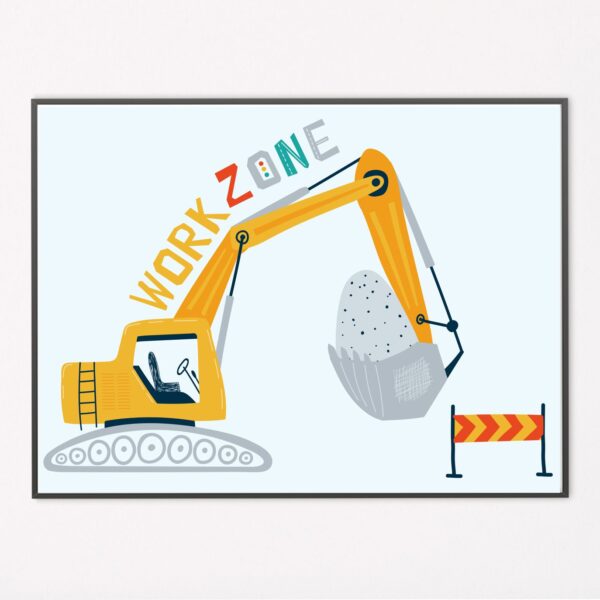 Cute Construction in Yellow - Digger