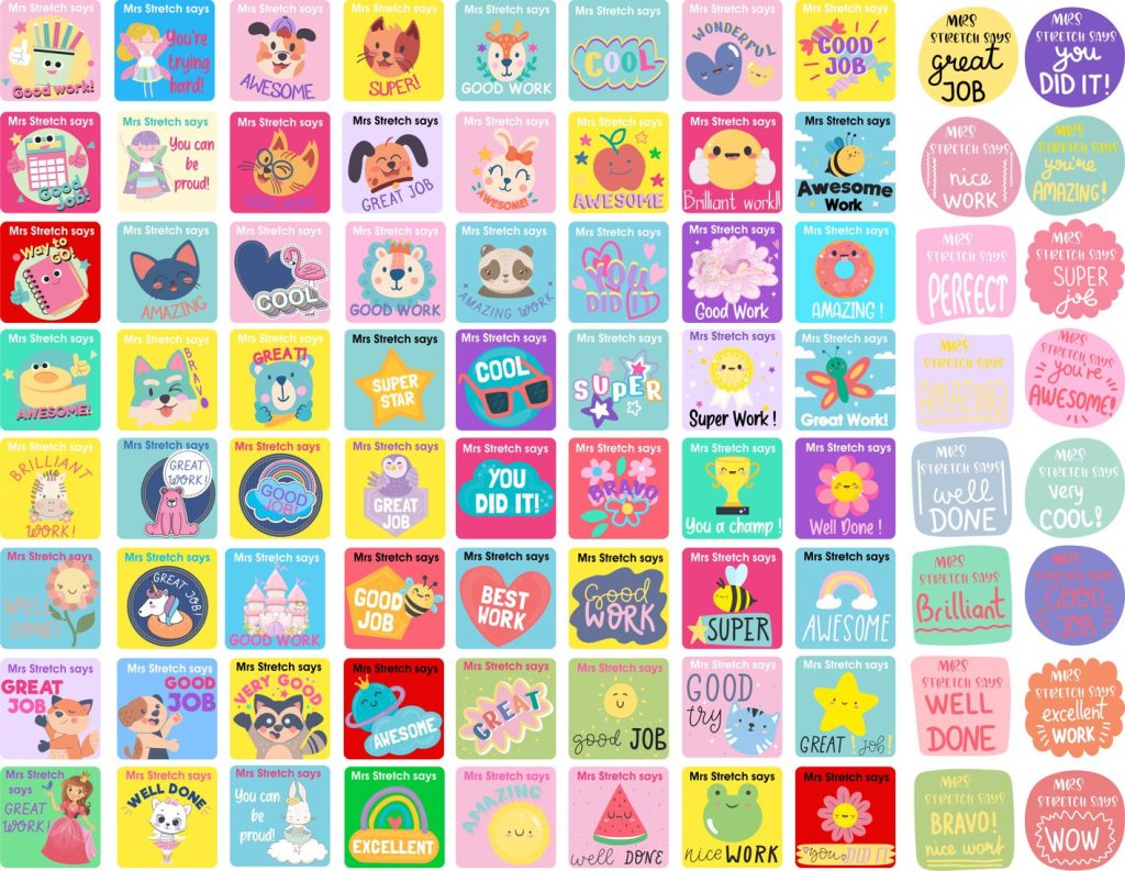 Girl Reward Stickers - Kidz 'n Clan