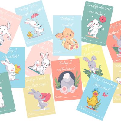 Bunny Milestone Cards