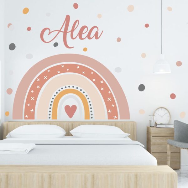 Boho Rainbow, Dots & Name