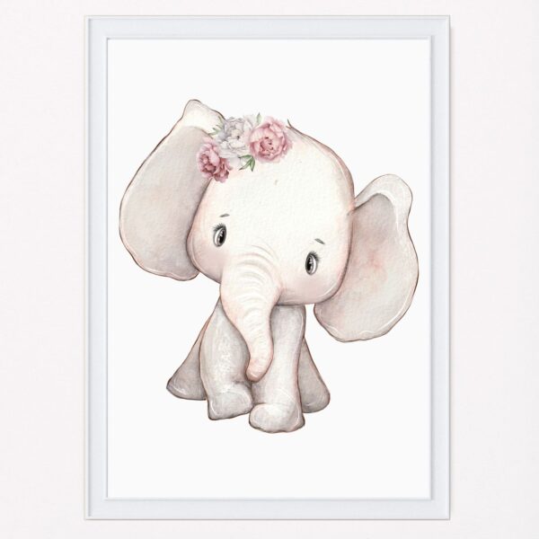 Cute Watercolour Elephant II