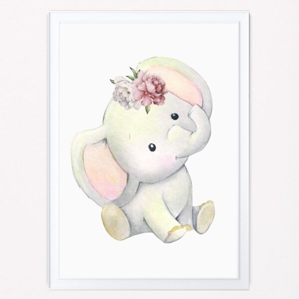 Cute Watercolour Elephant III