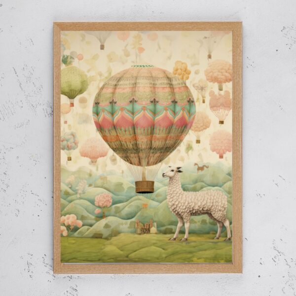 Vintage Hot Air Balloon & Sheep