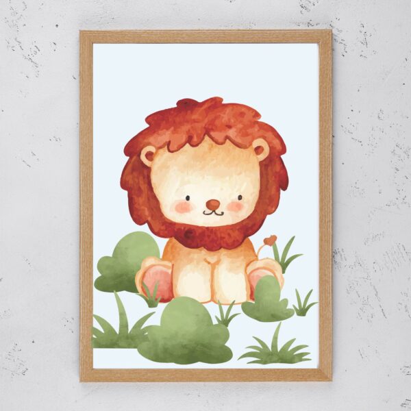 Wild Animals in Watercolour - Lion