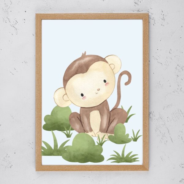 Wild Animals in Watercolour - Monkey