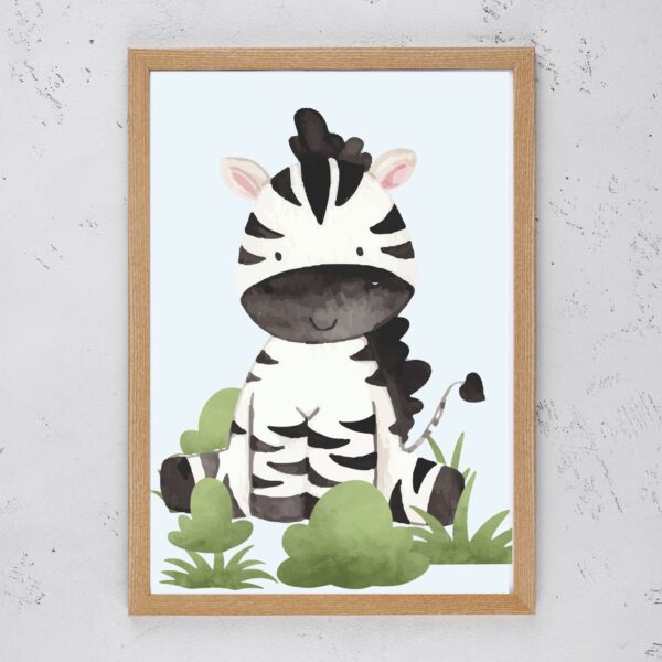 Wild Animals in Watercolour - Zebra