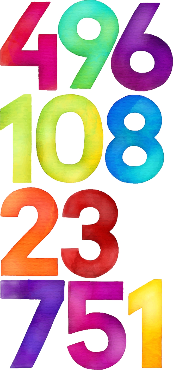 Watercolour Numbers - Image 2